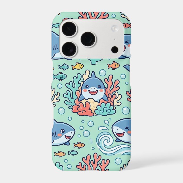 Baby Shark iPhone 17 Case – Pastel Ocean (Back)