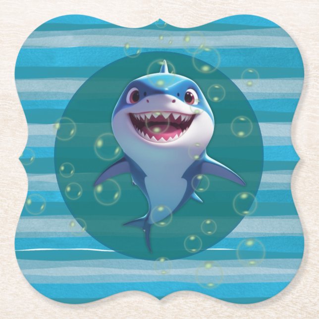 Baby Shark Paper Coasters (Front)