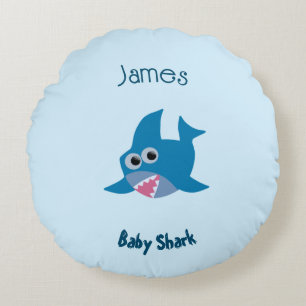 Baby shark round cushion
