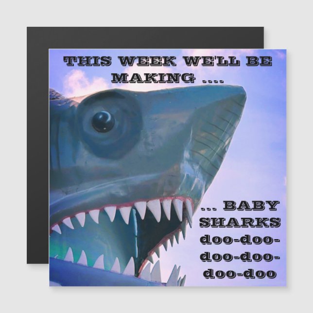 BABY SHARKS CRUISE DOOR MAGNET (Front/Back)