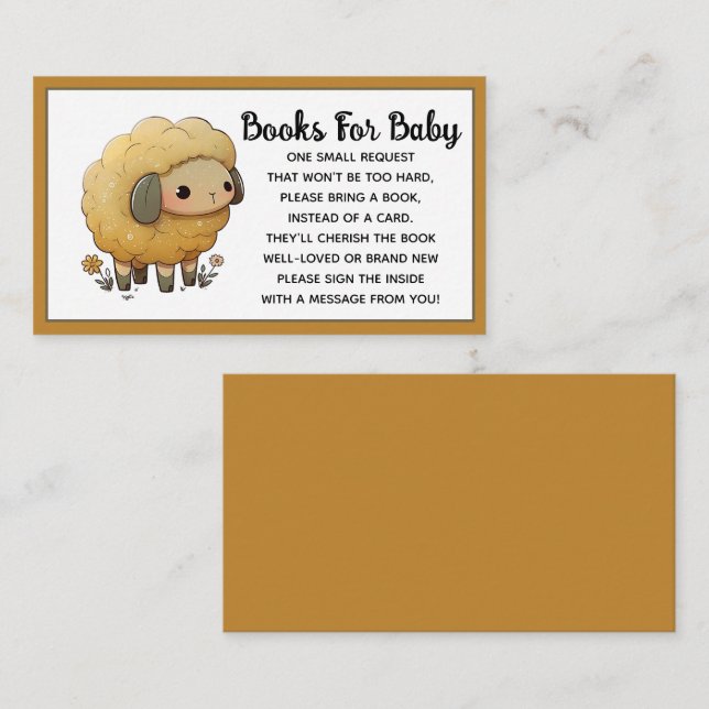 Baby Sheep Books for Baby Enclosure Card  (Front/Back)