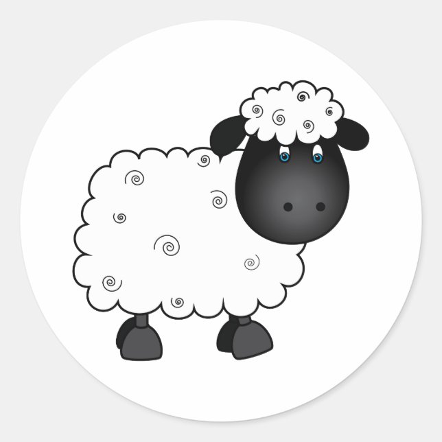 Baby Sheep For Ewe Classic Round Sticker (Front)