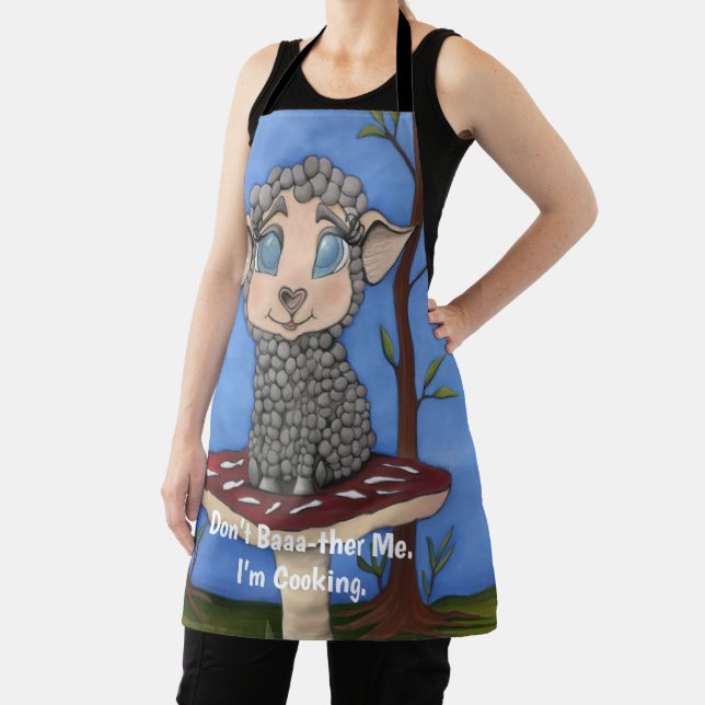 Baby Sheep on Toadstool Apron (Insitu)