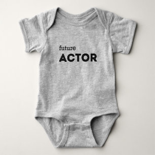 BABY SHIRT HEATHER GREY "FUTURE ACTOR"