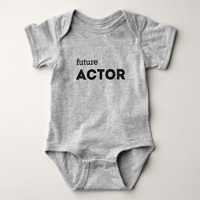 BABY SHIRT HEATHER GREY "FUTURE ACTOR" (Front)