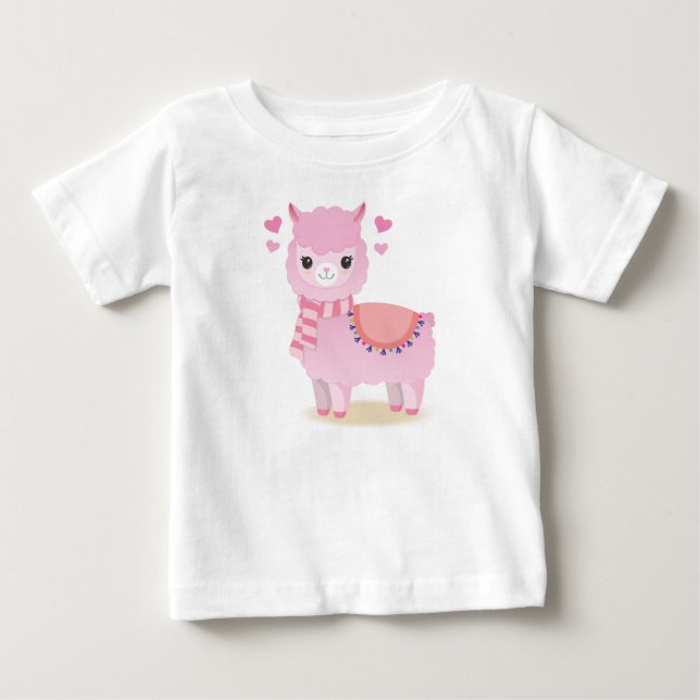 Baby Shirt Lhama Rosa (Front)