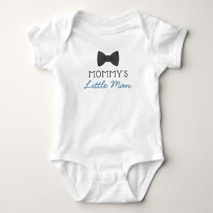 Baby Shirt Reads Mummy's Little Man Bowtie