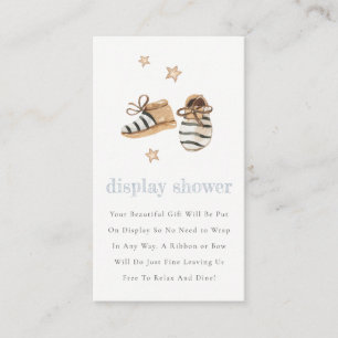  Baby Shoes Blue Essentials Display Baby Shower Enclosure Card