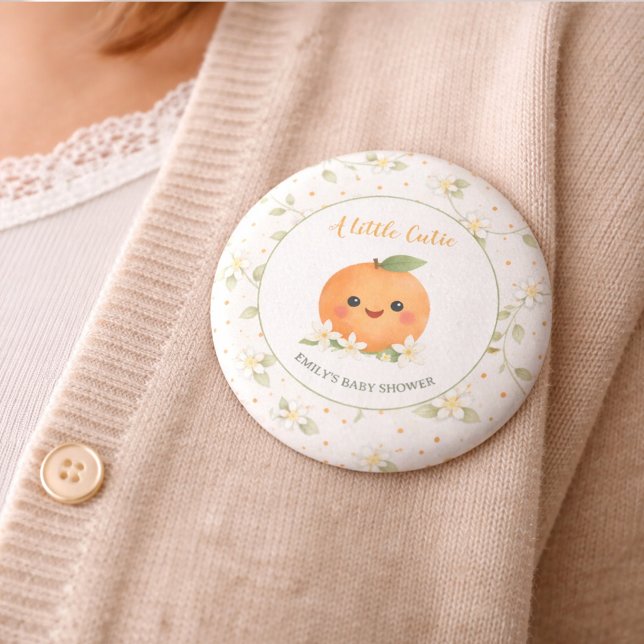 Baby Shower A Little Cutie 6 Cm Round Badge (Creator Uploaded)