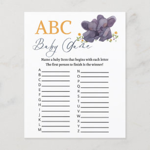 Baby shower ABC game