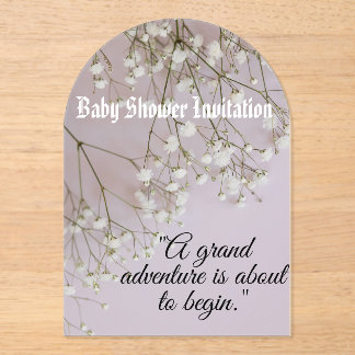 Baby shower acrylic invitations