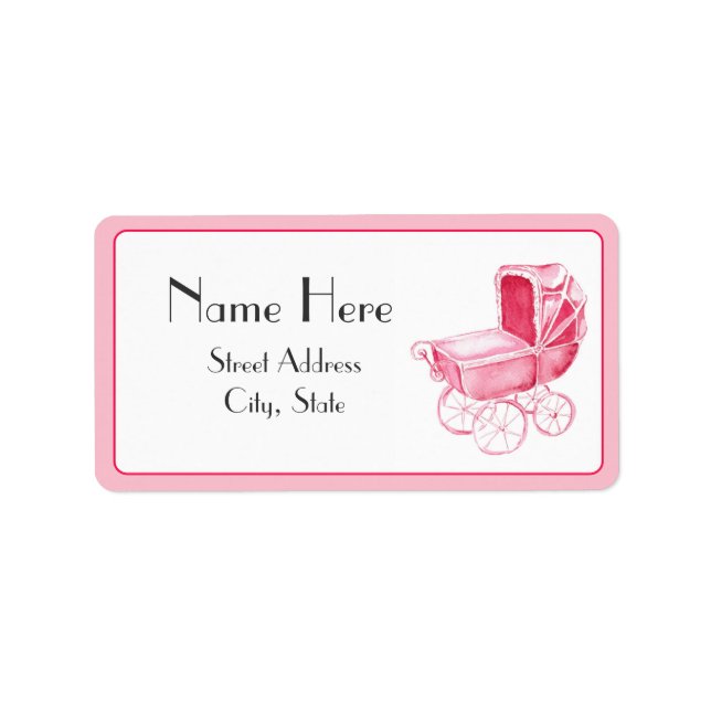 Baby Shower Address Label (Front)