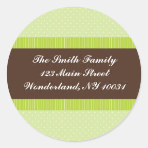 Baby Shower Address Label - Green and Brown