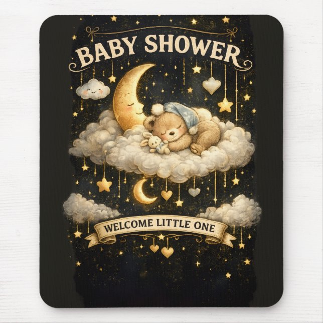 Baby Shower Adventure Invitation Mouse Mat (Front)