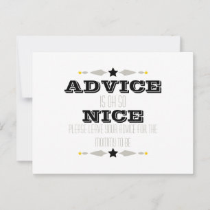 BABY SHOWER ADVICE CARD