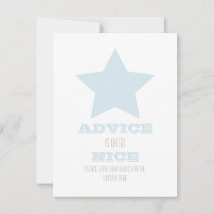 BABY SHOWER ADVICE CARD
