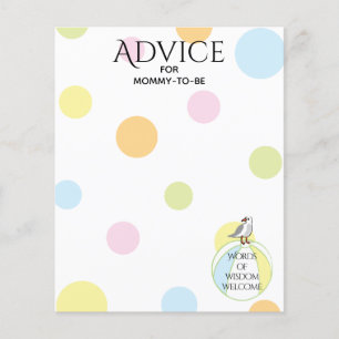 Baby Shower Advice Card Beach Ball