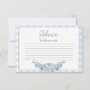 Baby Shower Advice Card BOHO Baby Shower Blue