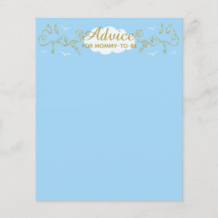 Baby Shower Advice Card "Castle in the Sky"