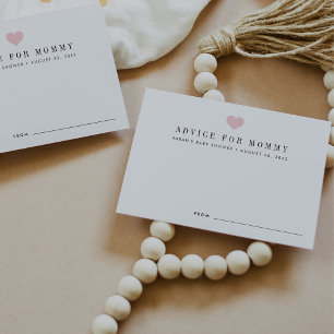 Baby Shower Advice Cards Blush