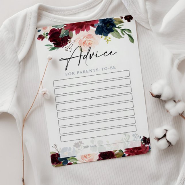 Baby Shower Advice Cards for Parents-To-Be  (Creator Uploaded)