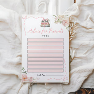 Baby Shower Advice Cards for Parents-To-Be