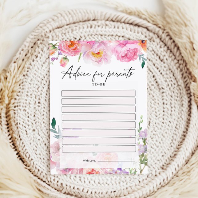 Baby Shower Advice Cards for Parents-To-Be  (Creator Uploaded)