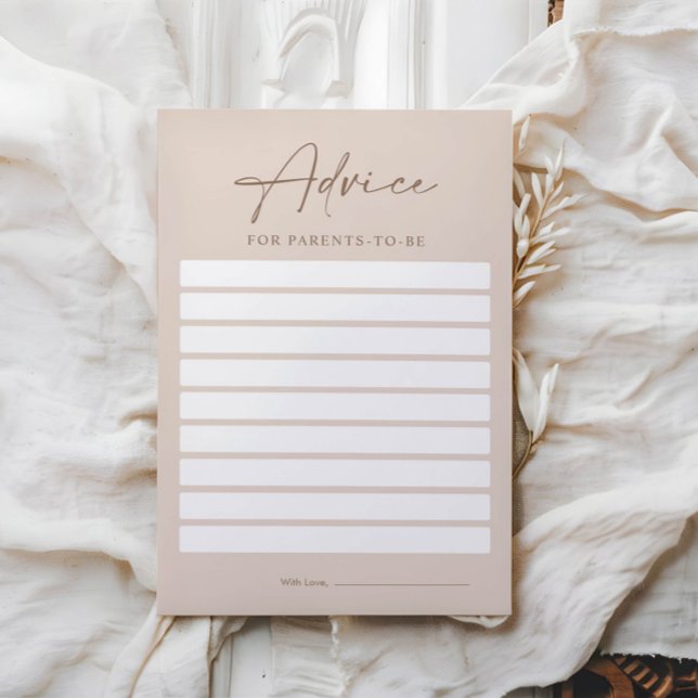 Baby Shower Advice Cards for Parents-To-Be  (Creator Uploaded)
