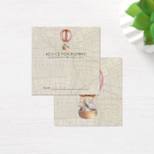 Baby Shower Advice Cards   Rose Hot Air Balloon