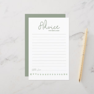 Baby Shower Advice for mom and dad Gender neutral 