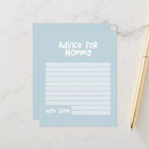 Baby shower advice for mummy modern baby blue