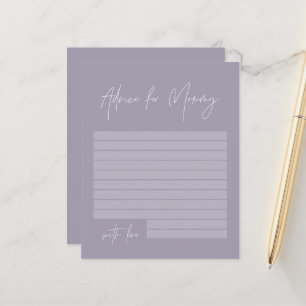 Baby shower advice for mummy modern lilac purple