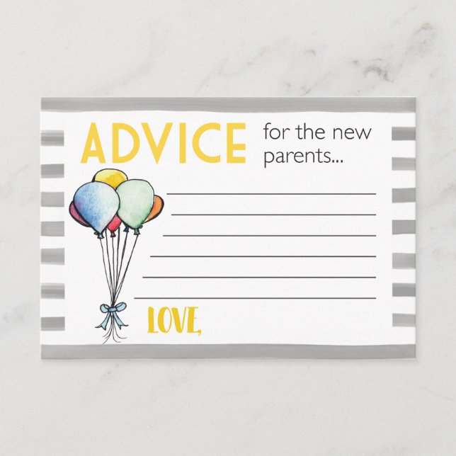 Baby Shower Advice for New Parents (Front)