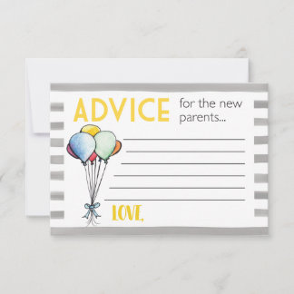 Baby Shower Advice for New Parents Card