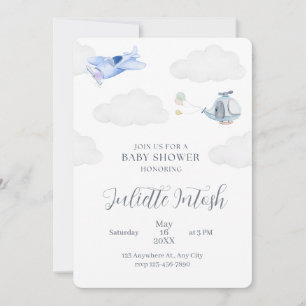 Baby Shower Aeroplane Invite