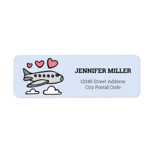 Baby Shower aeroplane Label