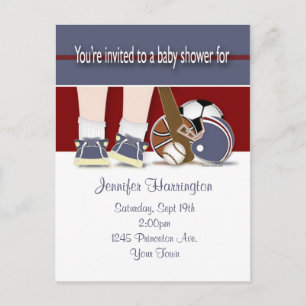 Baby Shower All Sports Invitation Template