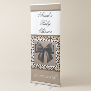 Baby Shower - Animal Print- Bow - Polka Dots Retractable Banner