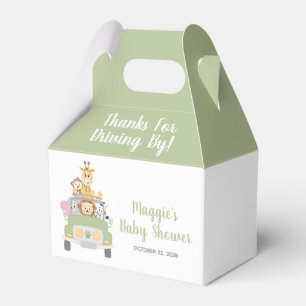 Baby Shower Animal Safari Thanks For Driving By Favour Box