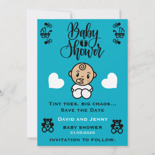Baby Shower Arrival Celebration Save The Date