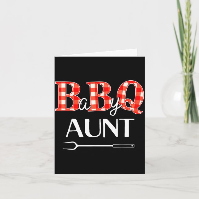 Baby Shower Aunt Bbq Party Cute Matching Family  Card (Front)
