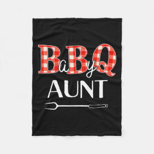 Baby Shower Aunt Bbq Party Cute Matching Family Fleece Blanket