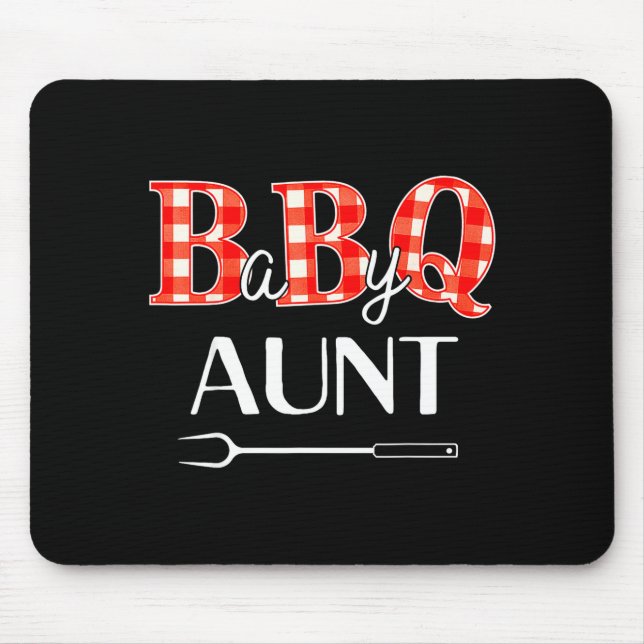 Baby Shower Aunt Bbq Party Cute Matching Family  Mouse Mat (Front)