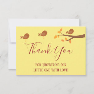 Baby Shower Autumn Thank You Card
