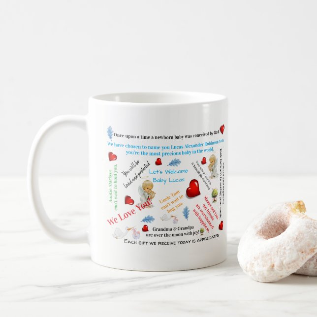Baby Shower Baby Arrival Mug (With Donut)