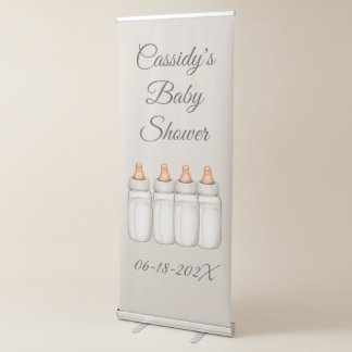 Baby Shower- Baby Bottles  Retractable Banner