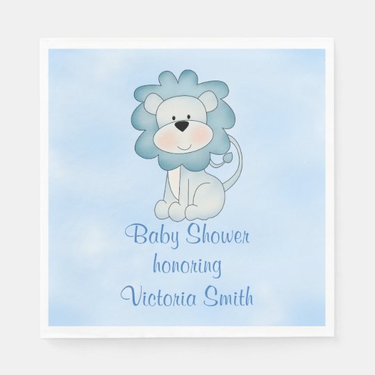 baby boy shower napkins