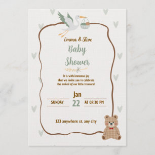 Baby shower - baby boy or gris Invitation