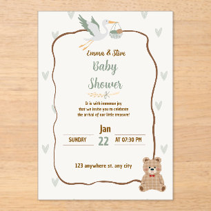 Baby shower - baby boy or gris Invitation