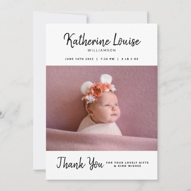 BABY SHOWER | Baby Gift Thank You Invitation (Front)